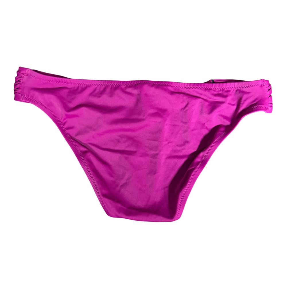 Victoria's Secret Magenta Pink Ruched Side Bikini Bottoms Swim Size Medium - Picture 2 of 5